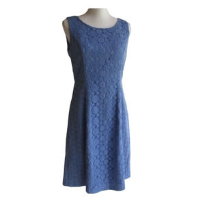 Talbots Blue Lace Eyelet Dress Size 14